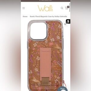 iphone 14 pro rustic floral magnetic walli case
